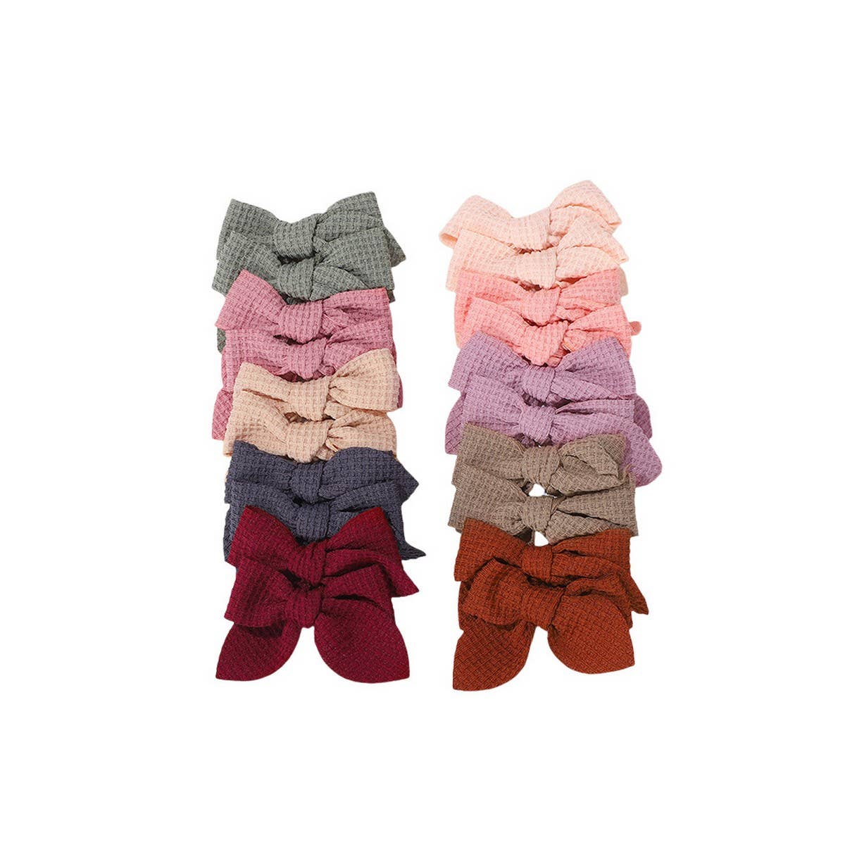 Handmade Baby Bow Hair Clip with Corn Weave Fabric