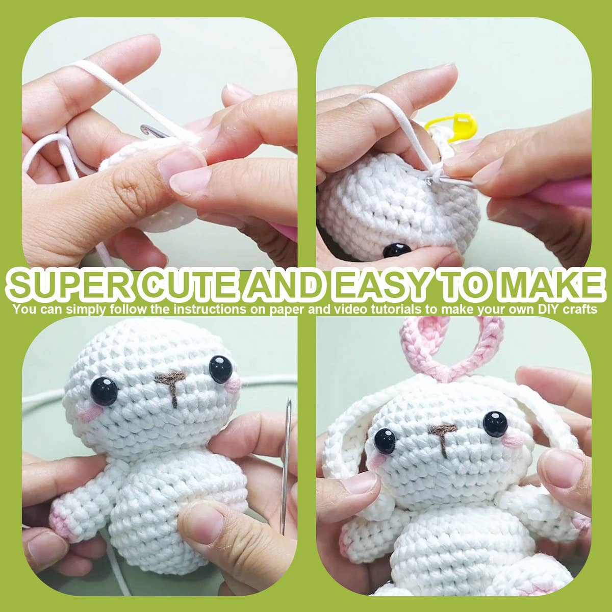 RABBIT CROCHET YARN DIY KNITTING MATERIAL KIT_CWMM1866