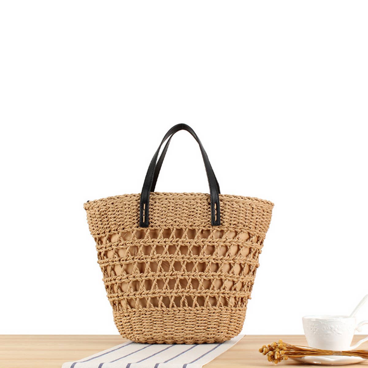 RETRO HOLLOW HANDHELD WOVEN SHOULDER BAG_CWAB2109
