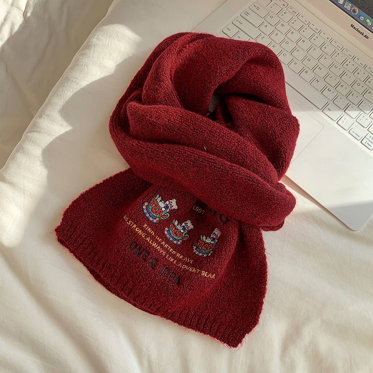 Bear Wool Scarf ??Soft Knitted Winter Neck Scarf_CWASC1505