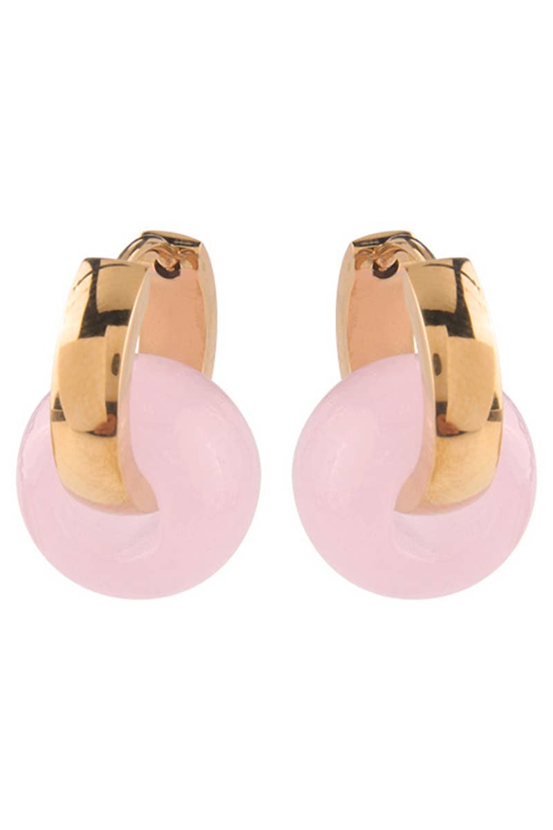 RETRO COLOR  HOOP EARRINGS_CWAJE0477