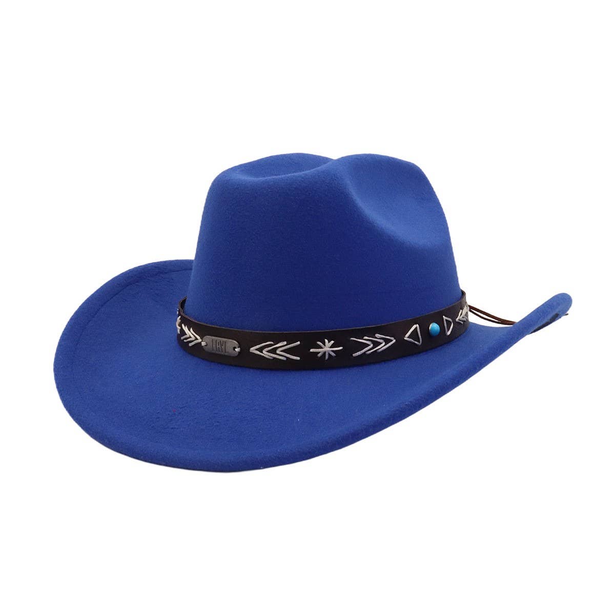 Men & Women Wool Cowboy Fedora Hat Ethnic Style_CWAH04498