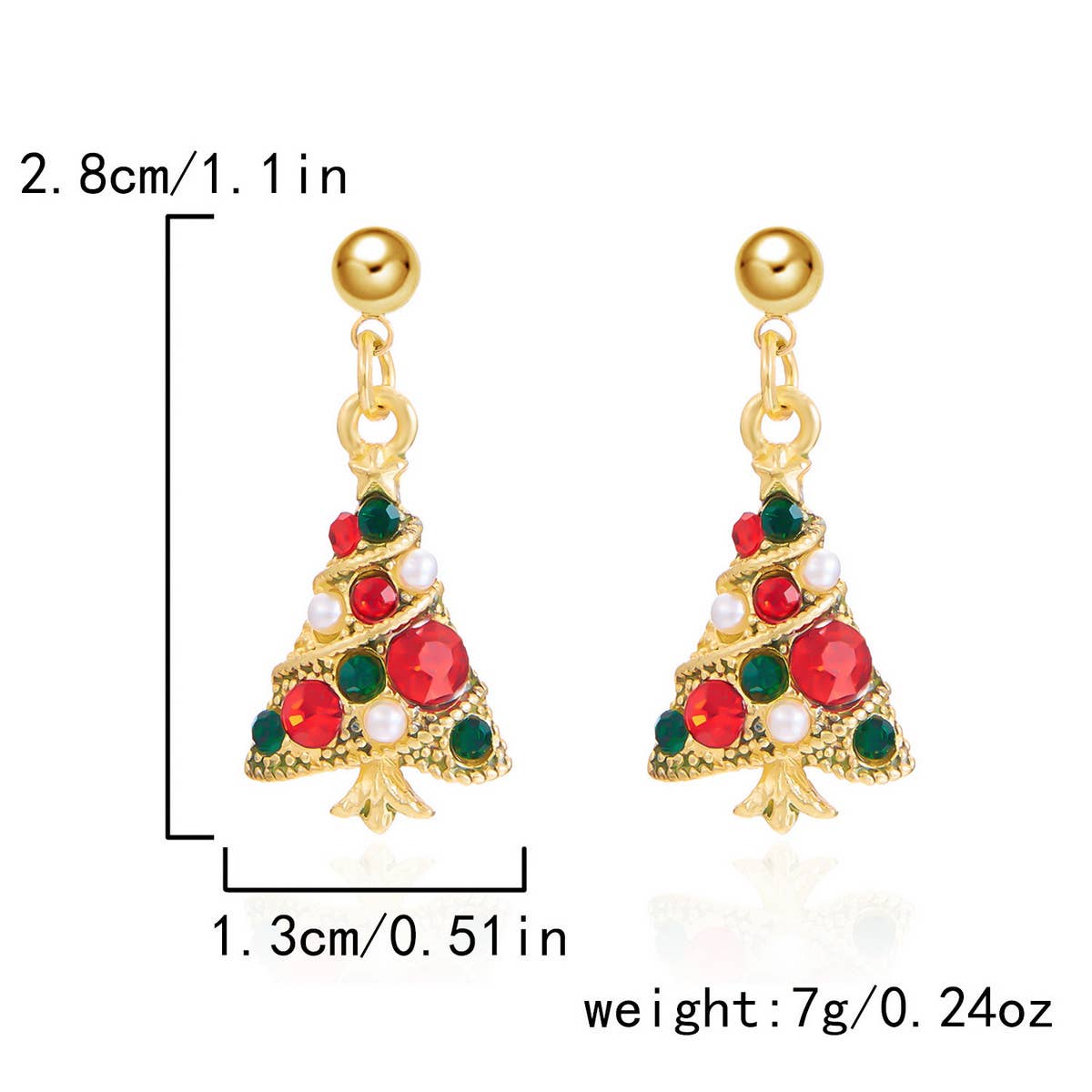 NEW CHRISTMAS BELL ASYMMETRICAL EARRINGS