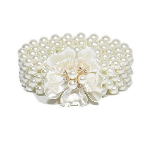 WIDE BELT WITH FLORAL RHINESTONES AND PEARLS_CWABE0500