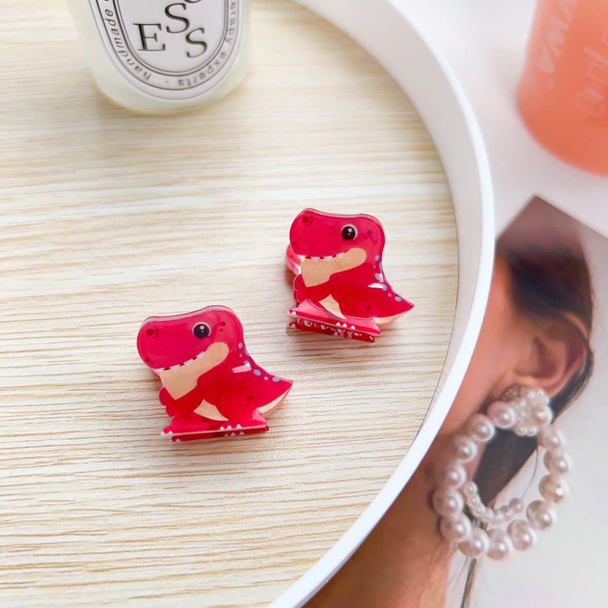 Q-version acrylic animal children's hair clips