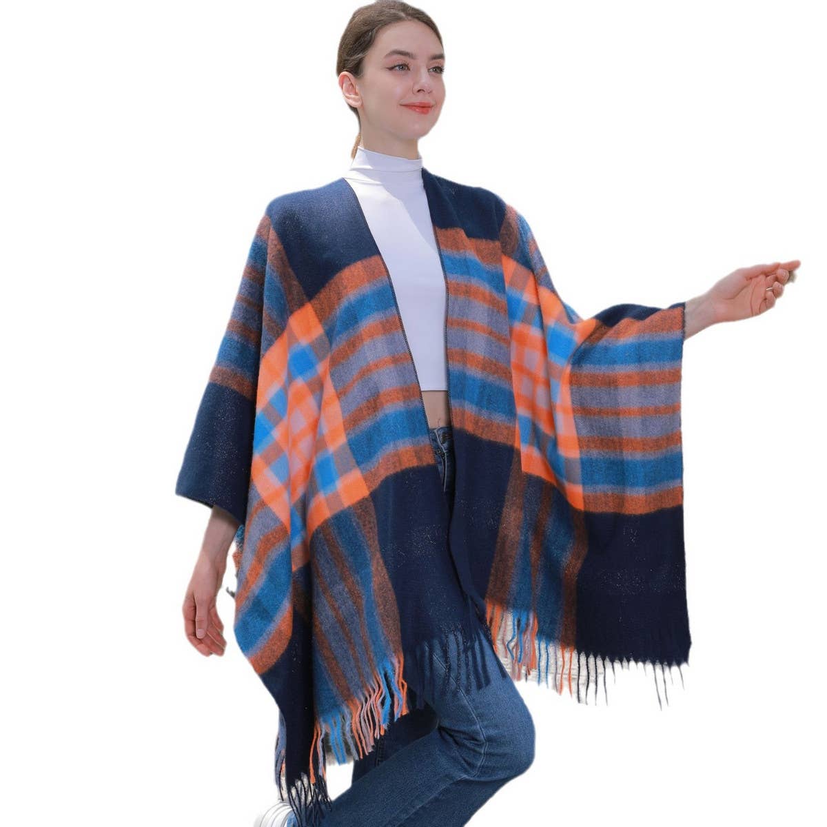 Reversible Plaid Faux Cashmere Scarf ? Winter Wrap