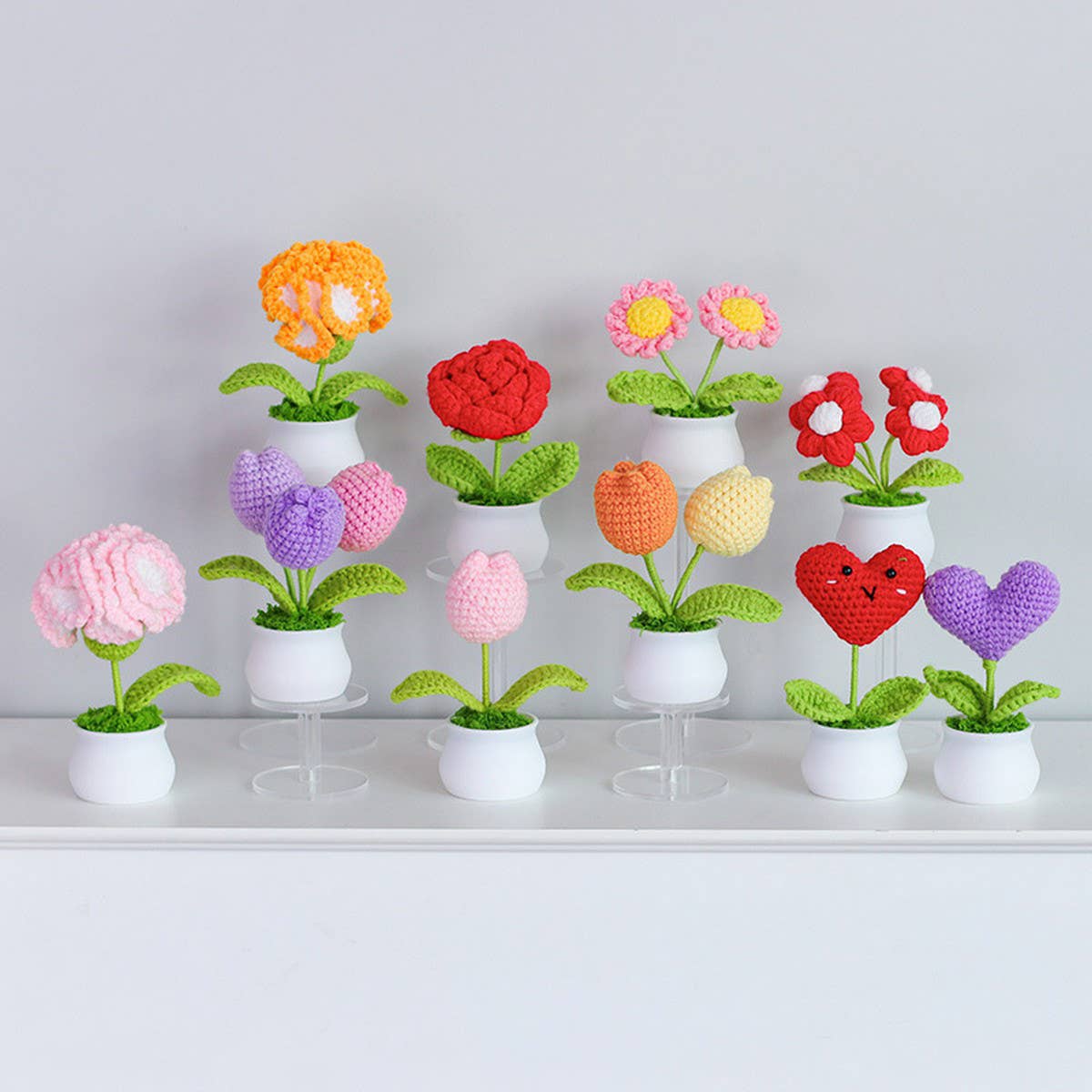 CWMM9270_HAND-WOVEN BOUQUET POTTED PLANT ORNAMENTS