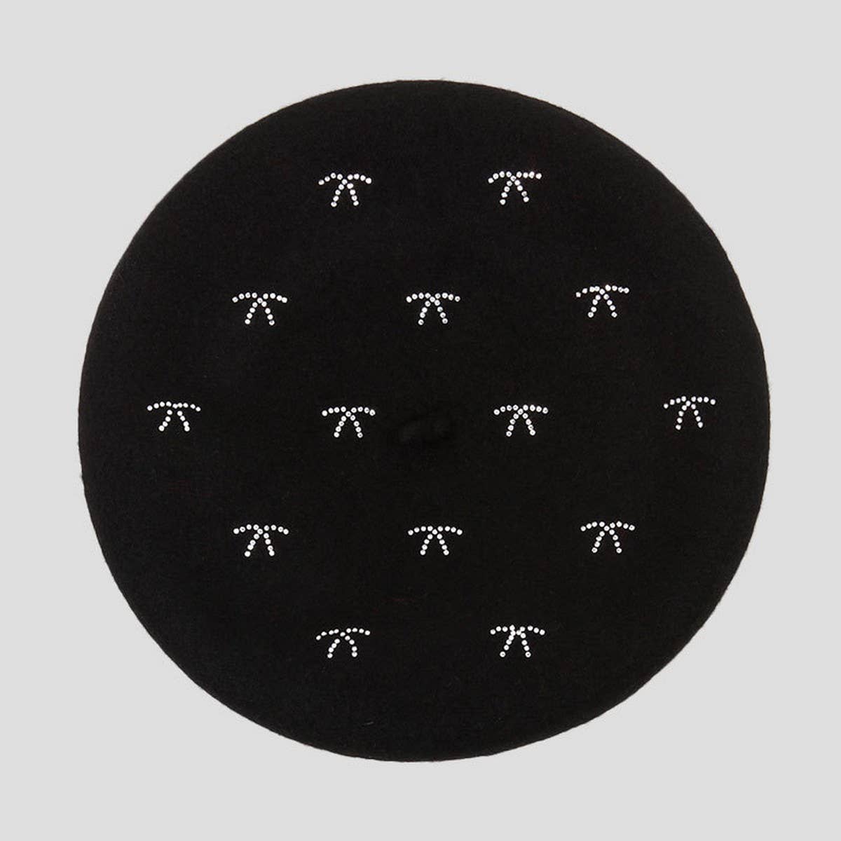 AUTUMN AND WINTER FASHION BOW HOT DIAMOND HAT_CWAH1933