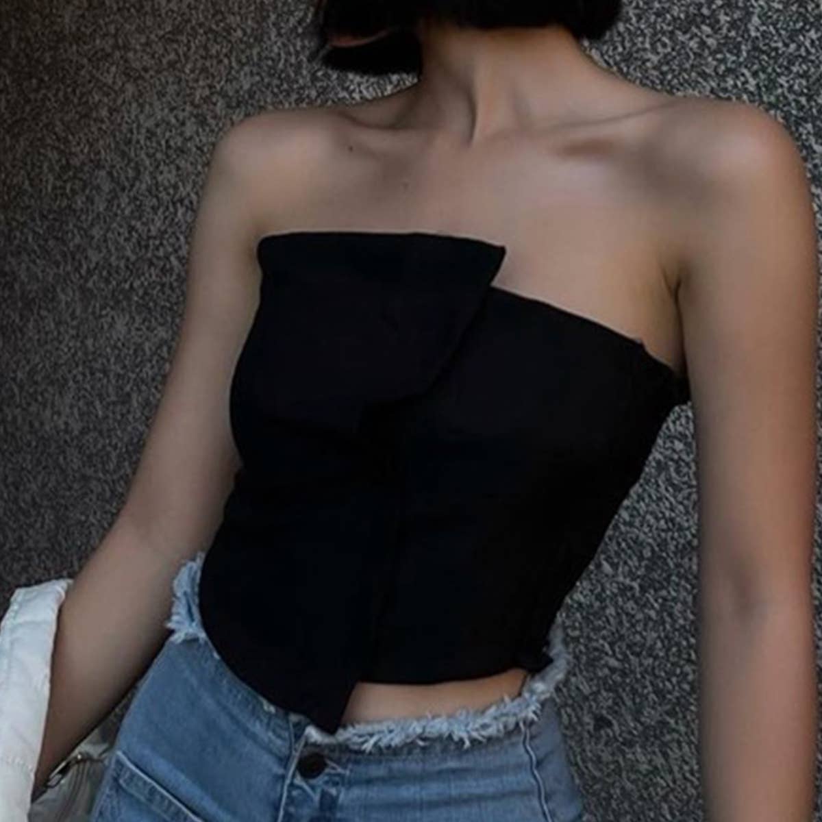 Two strapless pieces with a strong design sense