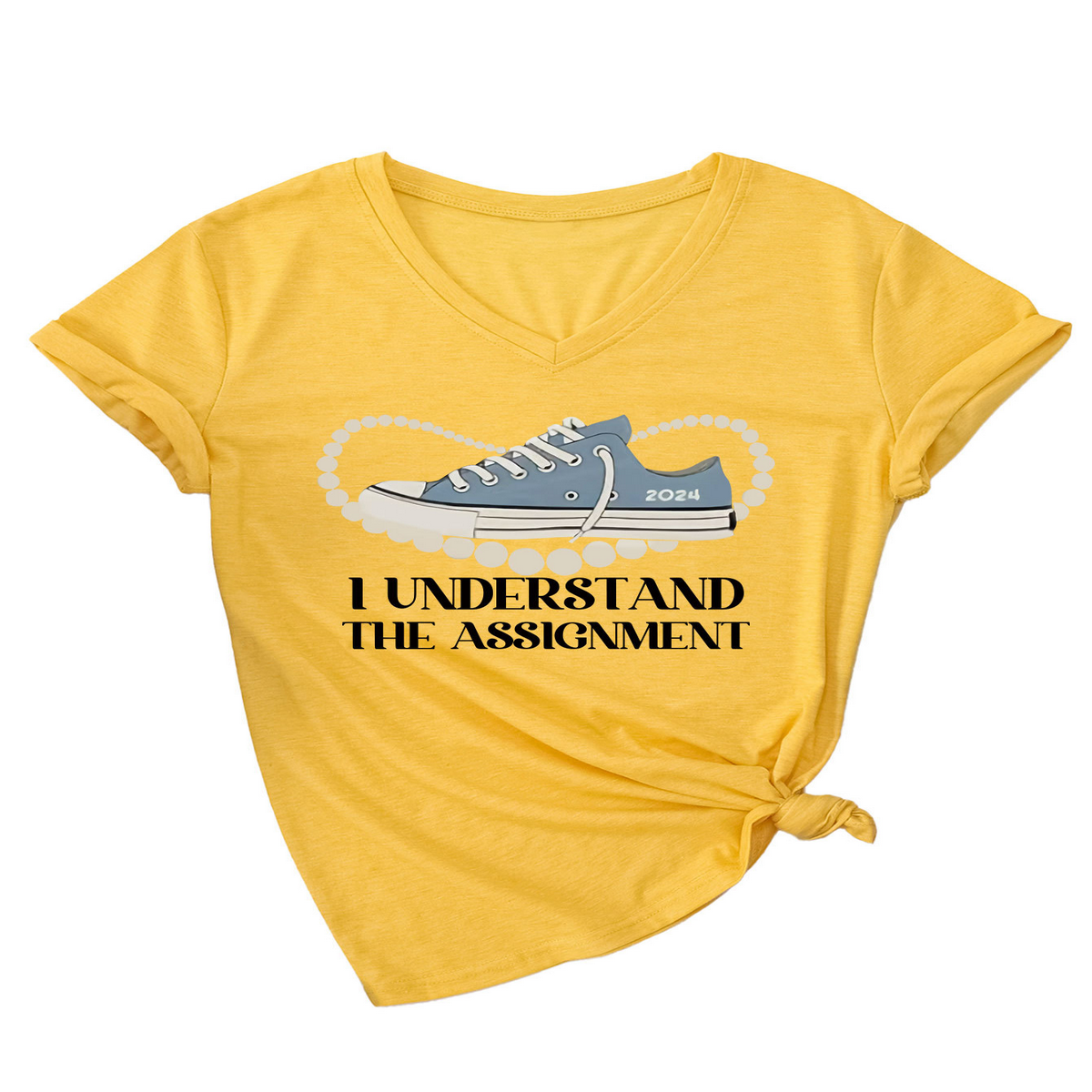 Women's Casual Tee ? Assignment Graphic Print