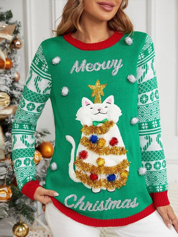 Jacquard pullover christmas Christmas sweater