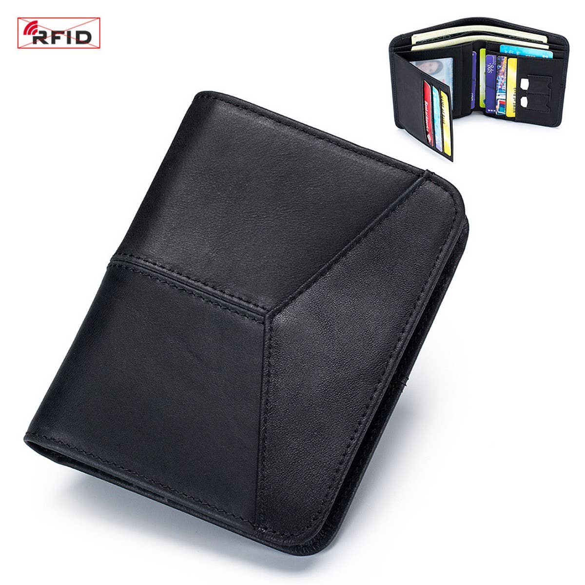 VINTAGE ANTI-THEFT MULTIFUNCTIONAL LEATHER WALLET_CWAB3821