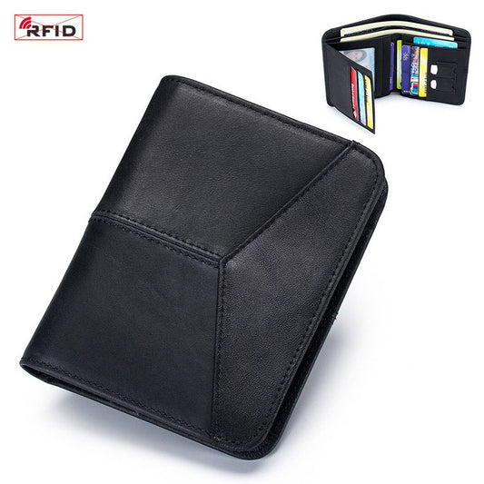 VINTAGE ANTI-THEFT MULTIFUNCTIONAL LEATHER WALLET_CWAB3821
