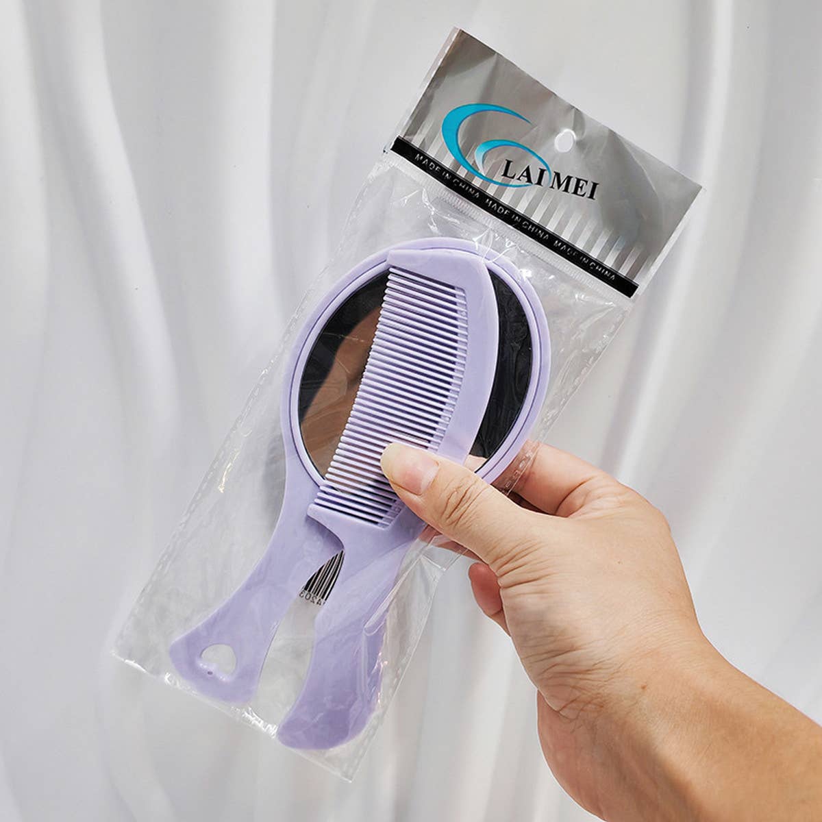 CHILDREN HANDLE 2-PIECE MIRROR COMB SET