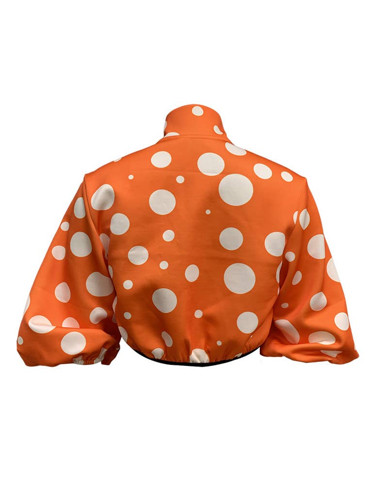 FASHIONABLE POLKA DOT SHORT WOMEN'S COAT THIN