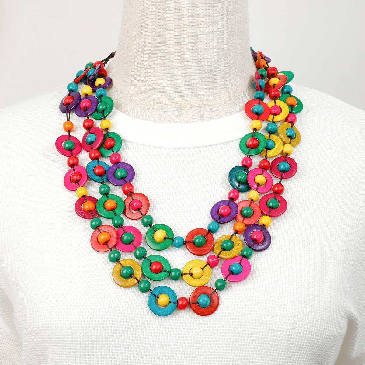 BOHEMIAN VINTAGE COCONUT SHELL SWEATER CHAIN_CWMM4387