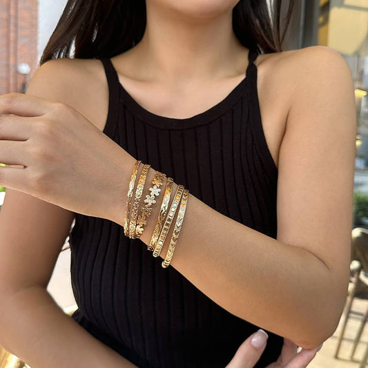 NEW FASHION METAL HEART SHAPE FLOWER BRACELET