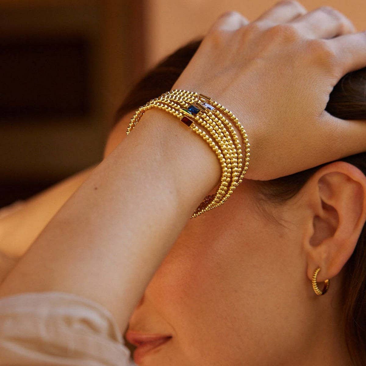 Simple December birthstone bracelet for women_CWMM5546