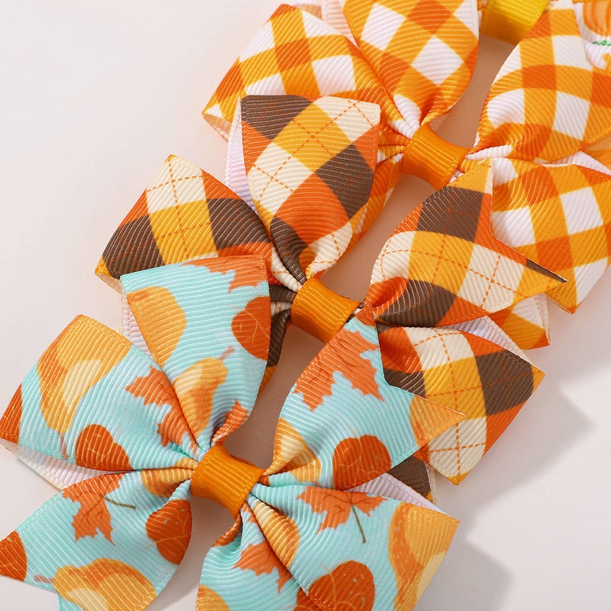 Thanksgiving Turkey Pumpkin Tail Hair Clip