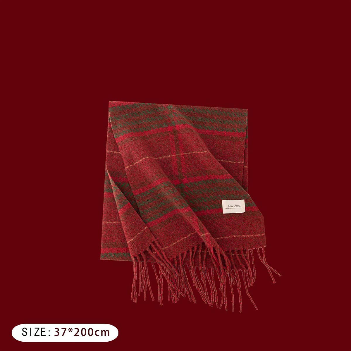 CWASC2723_CHRISTMAS PLAID ATMOSPHERE WARM SCARF
