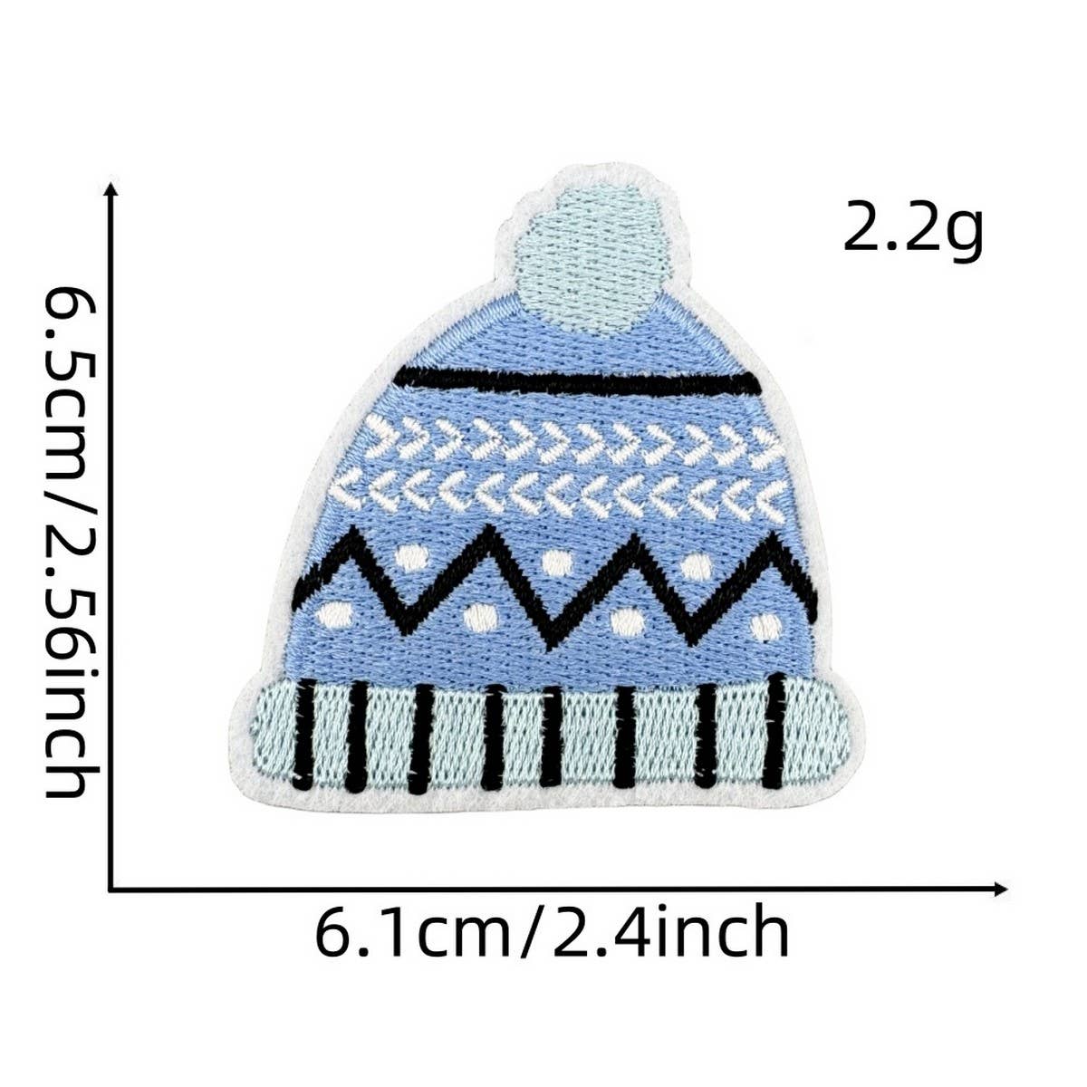 WINTER BLUE CHRISTMAS GRAFFITI EMBROIDERED PATCH