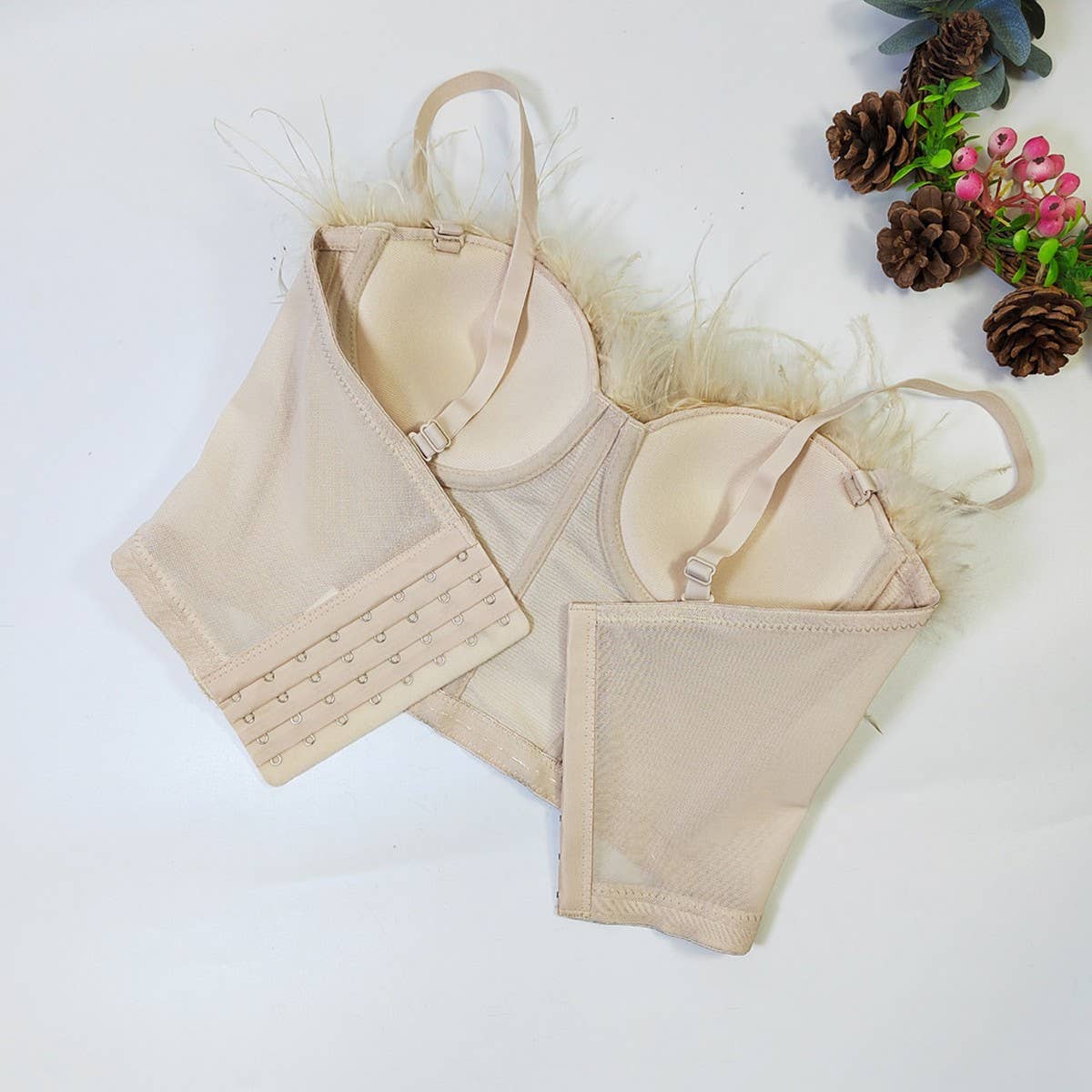 SWEET FEATHERED COMFORT HERRINGBONE CORSET