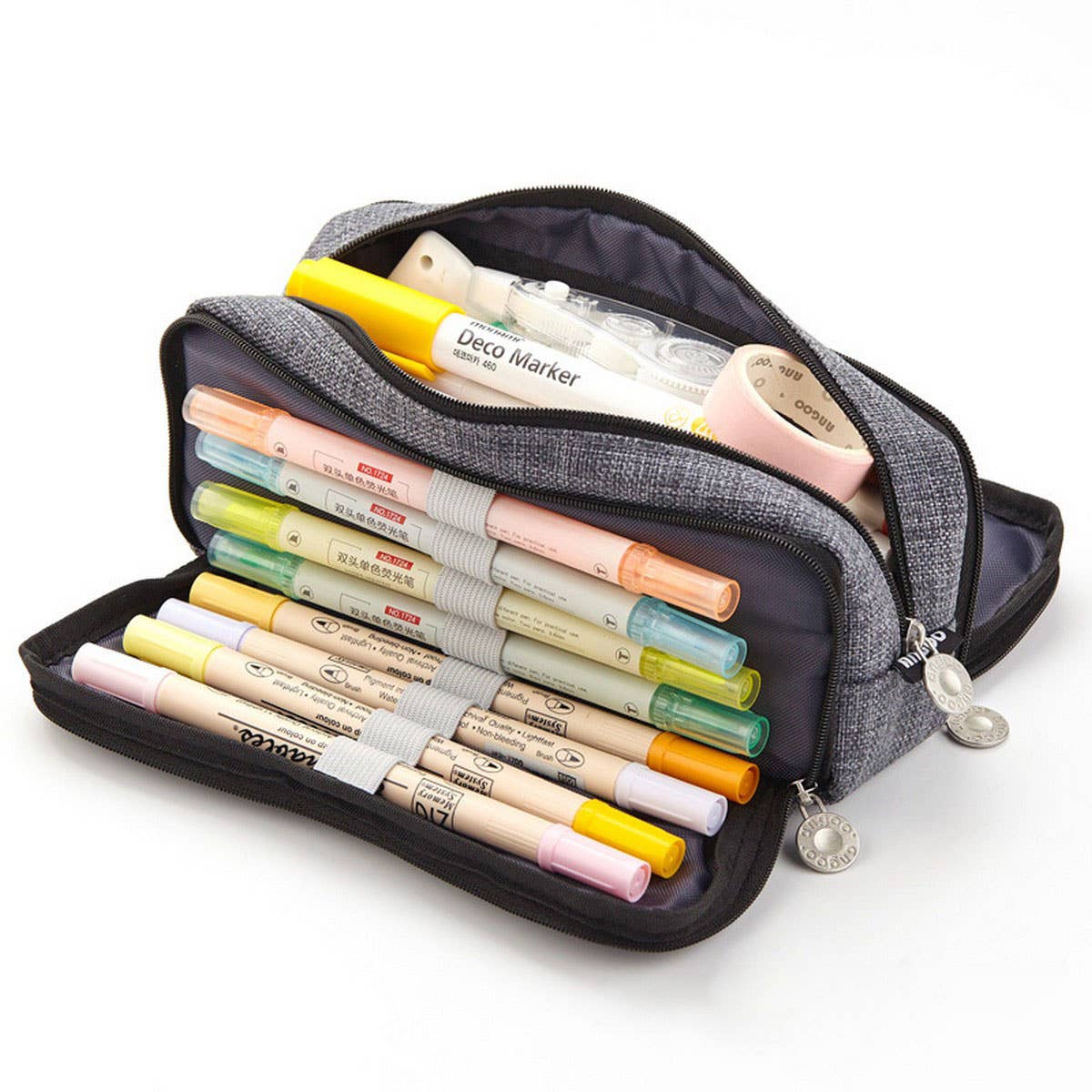 DOUBLE LAYER MULTIFUNCTIONAL PENCIL CASE