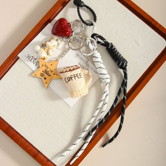 Cute Bear Camera & Coffee Charm ? Bag Pendant