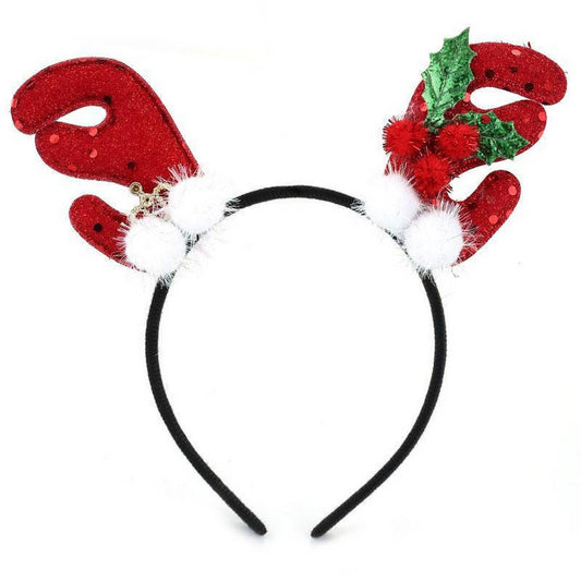 Fluffy Reindeer Headband for Christmas Cosplay
