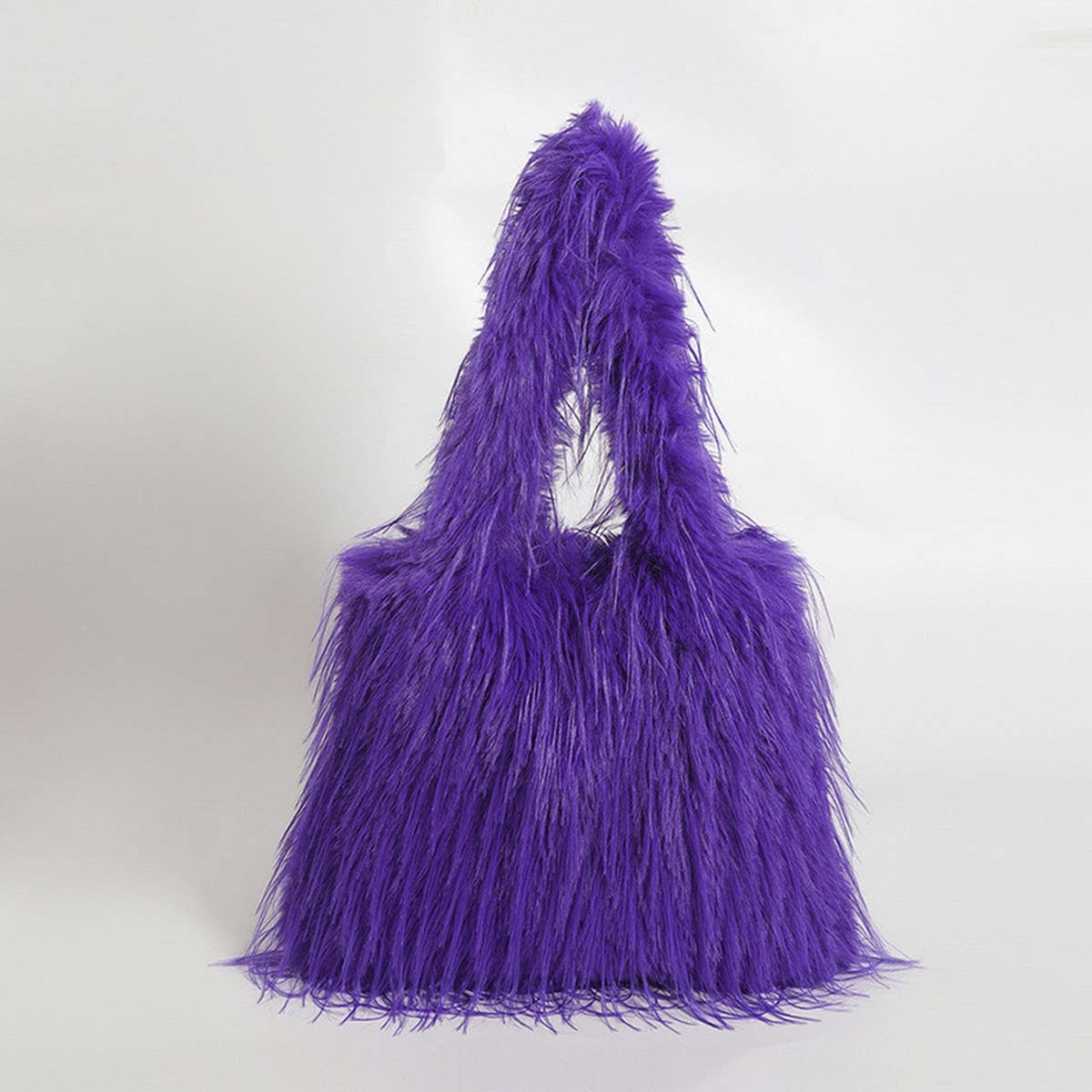 Fluffy Fur Tote Handbag Women Chic Shoulder Bag_CUAB00565