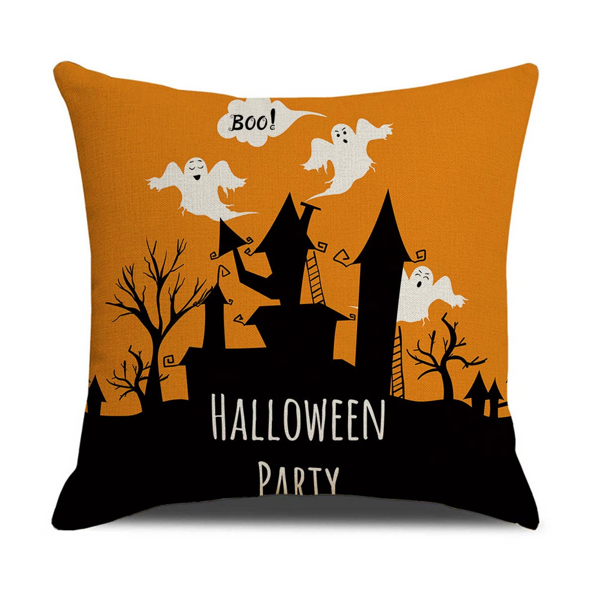 FUNNY LETTER PRINT HALLOWEEN PUMPKIN PILLOWCASE
