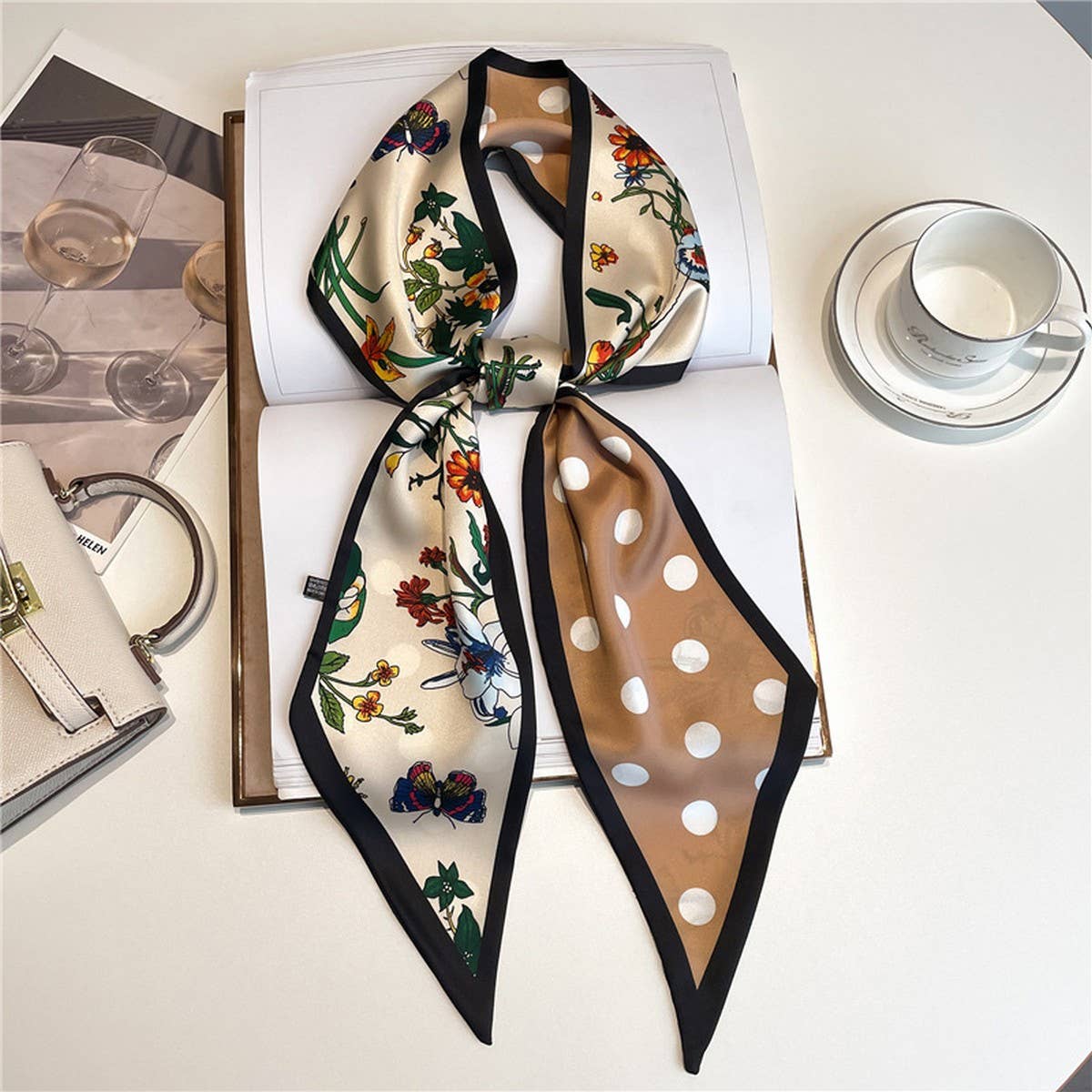 POLKA DOT THIN FASHIONABLE ALL-MATCH HEAD SCARF_CWASC1517