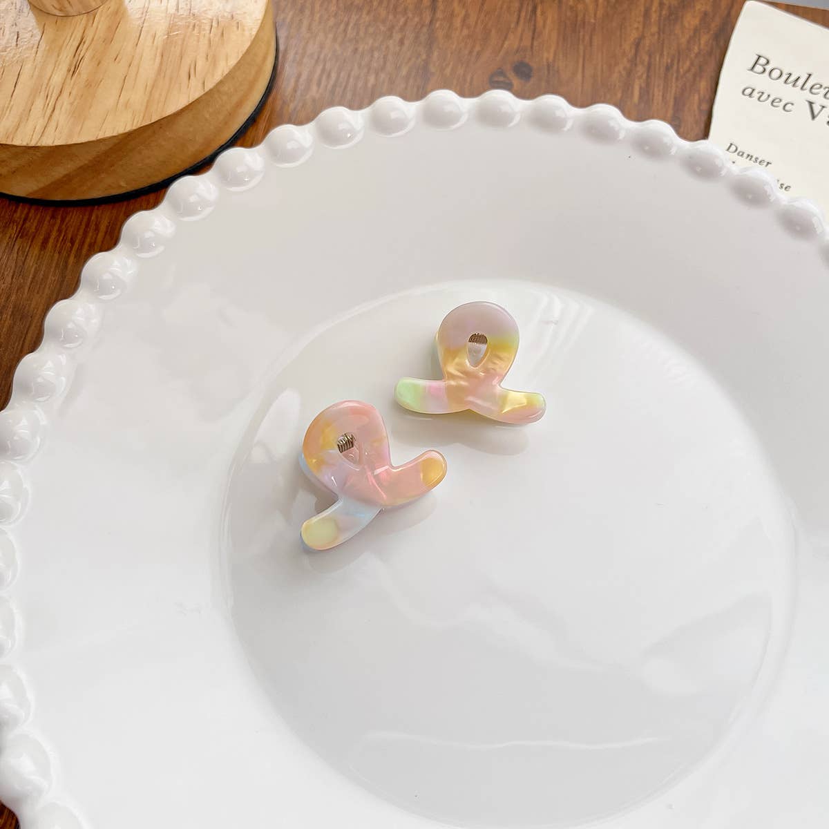 Acetate board style candy-colored hair clip