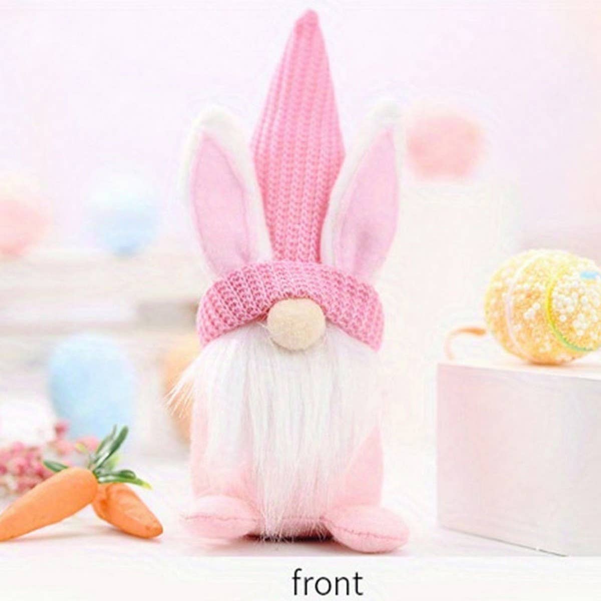 EASTER BUNNY DWARF DOLL ELF FIGURINE ORNAMENTS