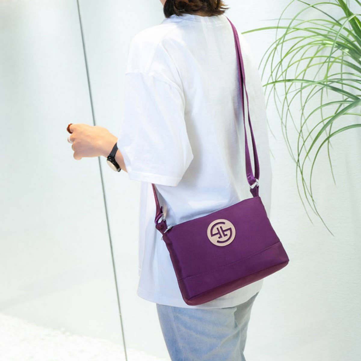 FASHION SOLID COLOR SHOULDER MESSENGER BAG_CWAB3533