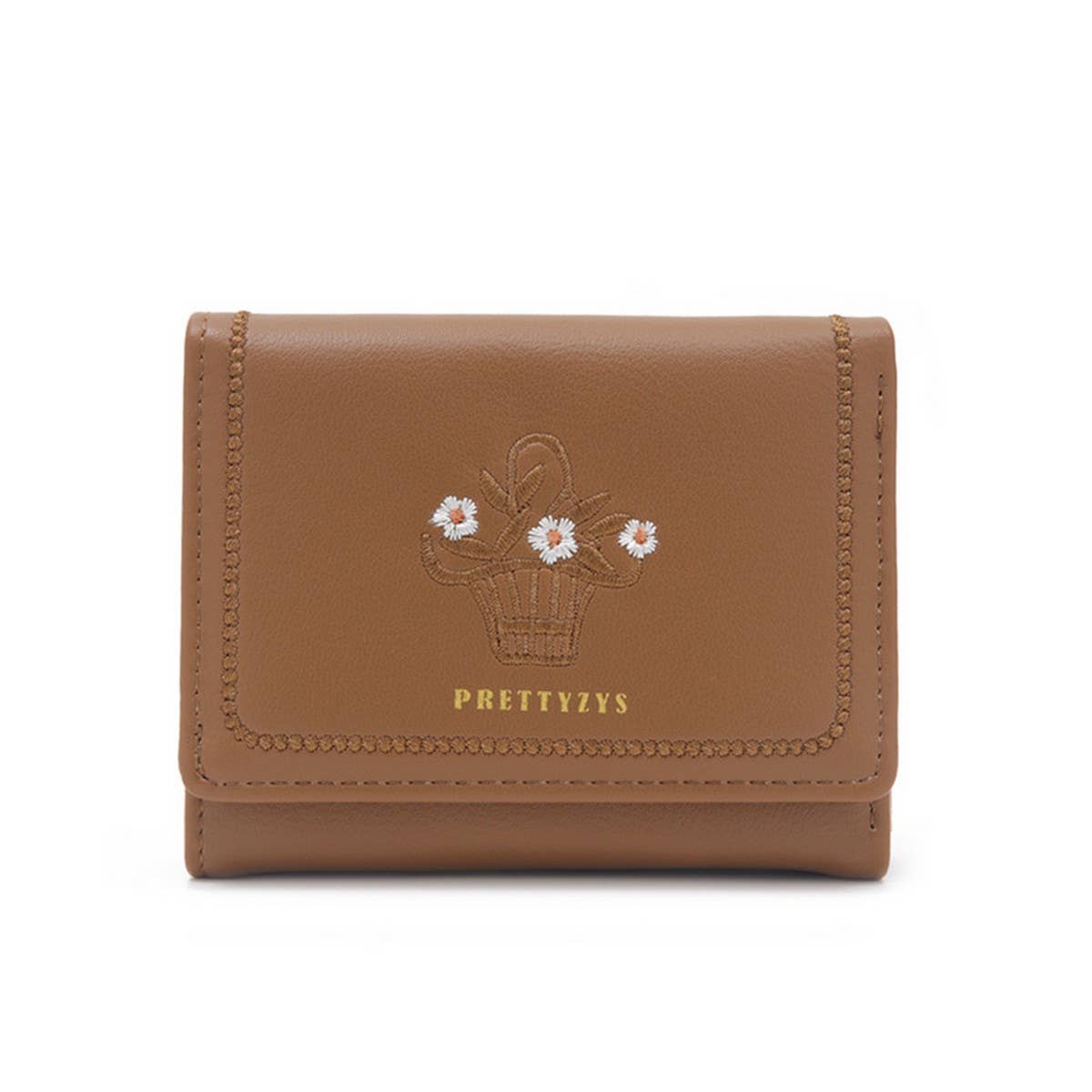 SMALL FRESH AND SWEET EMBROIDERED FLORAL WALLET_CWAB2625