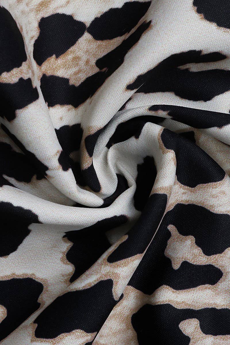 CWDSD8741_VINTAGE LEOPARD PRINT A-LINE MINI DRESS