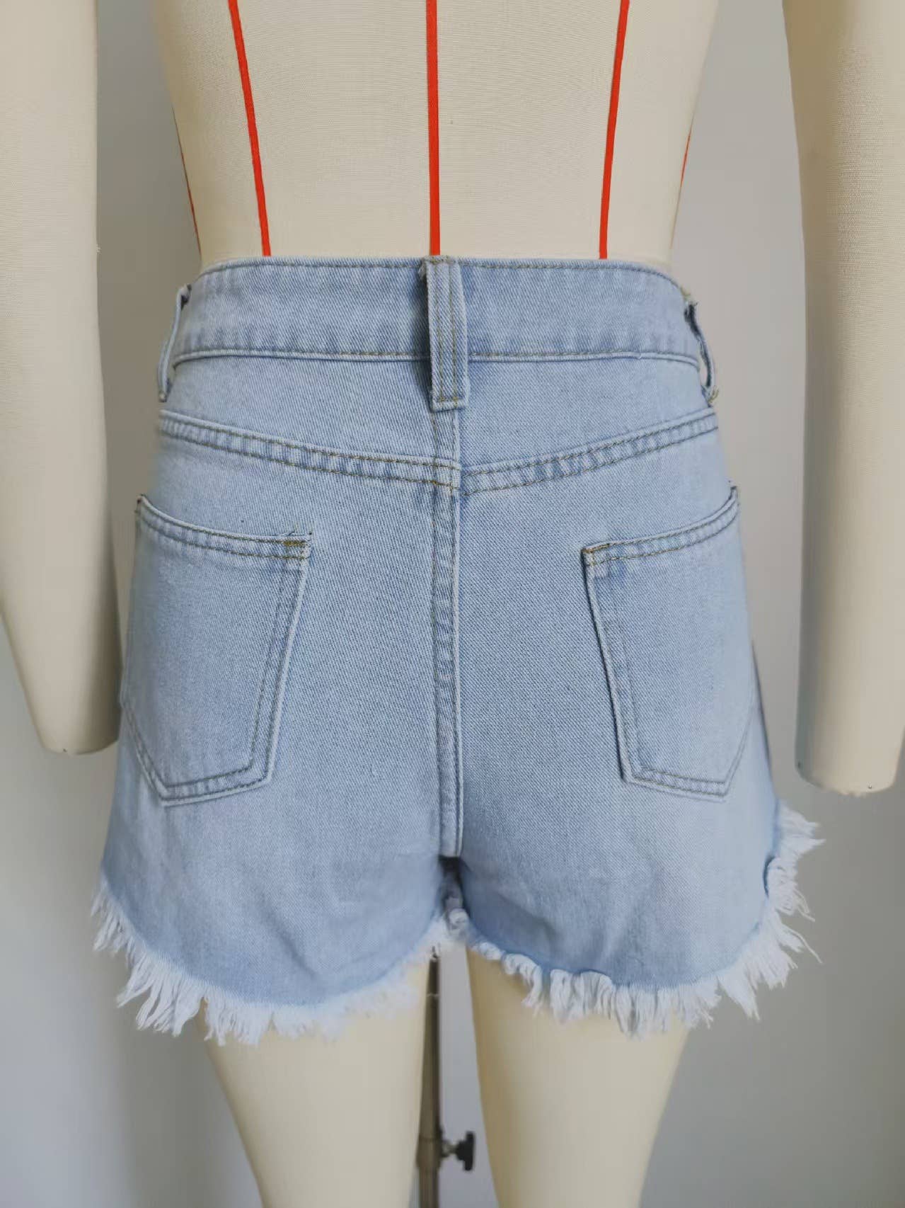 Washed Distressed Denim Shorts for Baddie Look