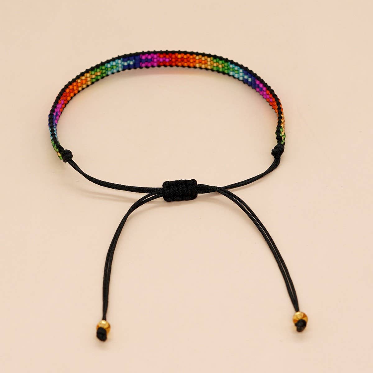 COLORFUL 3-ROW RICE BEAD BRAIDED BRACELET