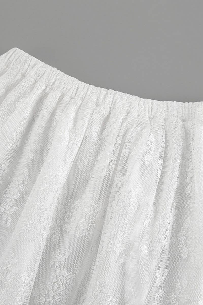 CWBLS0364_HIGH WAIST LACE JACQUARD HOLLOW MAXI SKIRT