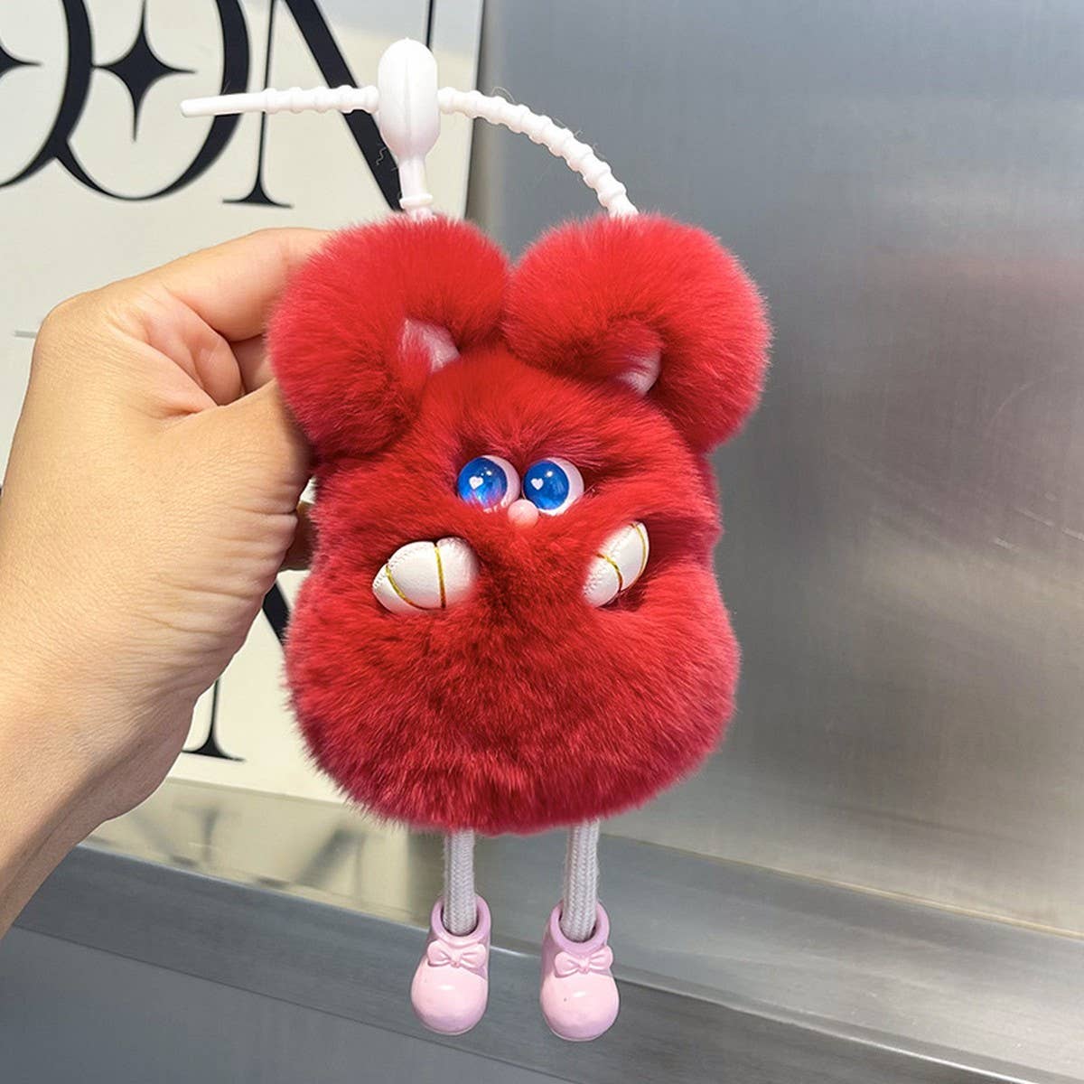 CUTE PLUSH BUNNY CAR KEYCHAIN BAG PENDANT