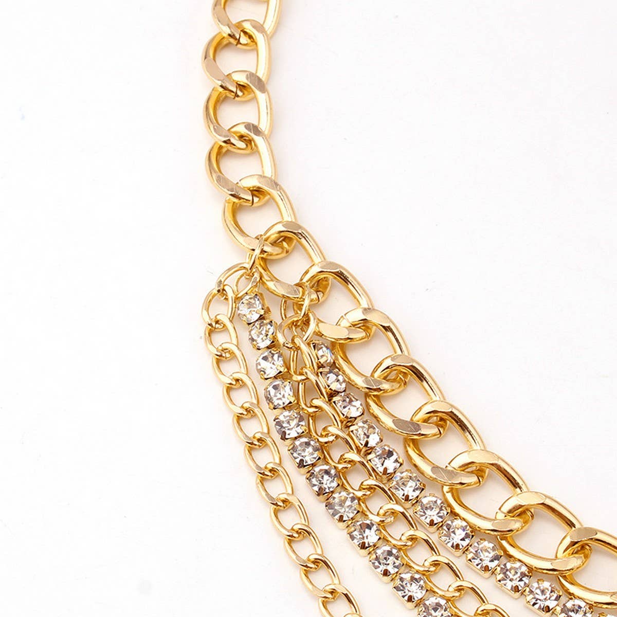 MULTI LAYER DIAMOND STUDDED RETRO WAIST CHAIN