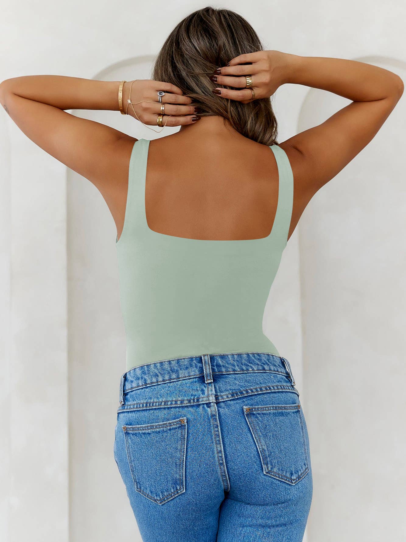 Y2K style sexy solid color slim-fit tank top