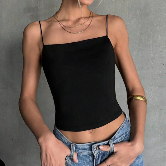 Basic sexy slimming sleeveless halter top