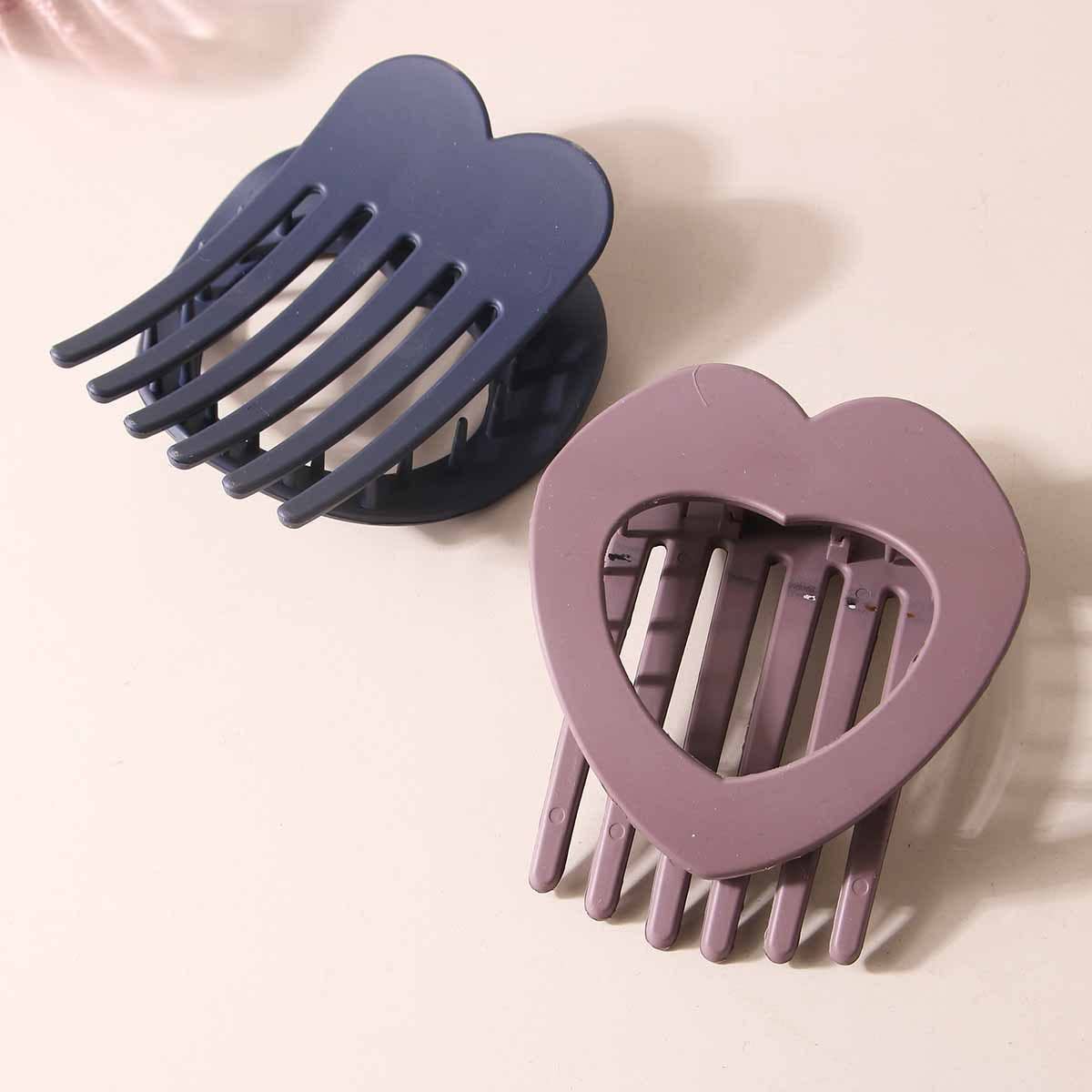 PC flat heart-shaped simple hair clip