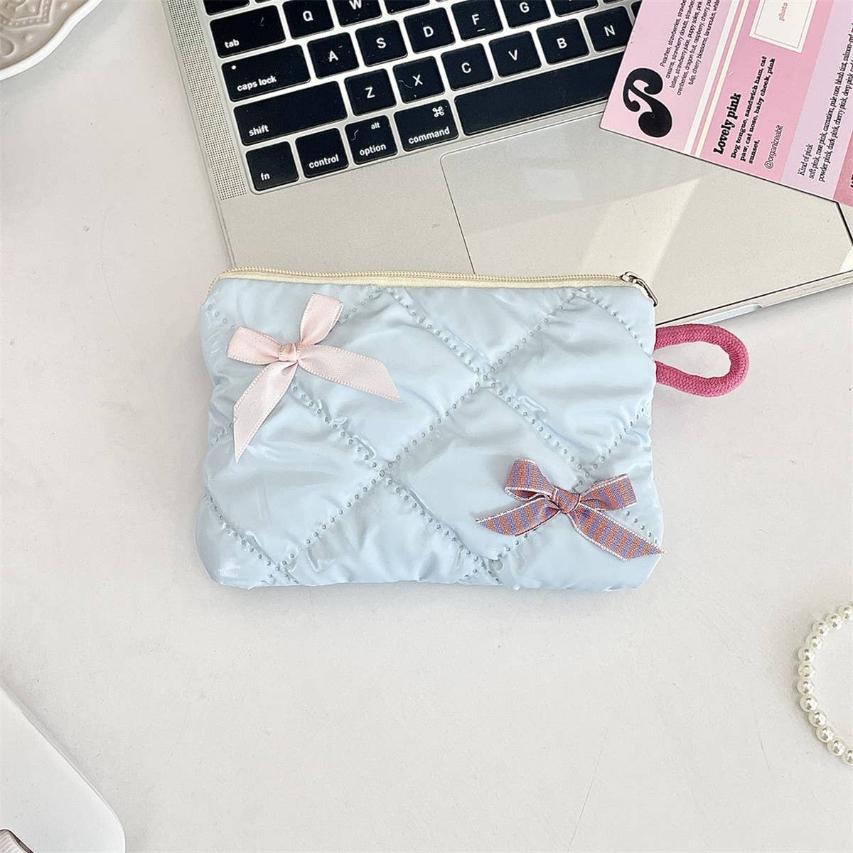 CWAB5787_SHINY BOW PORTABLE STORAGE BAG