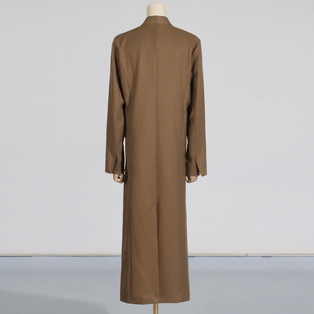 Designer Mid-Length Coat with Irregular Hem