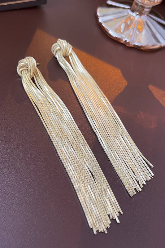 ELEGANT METAL KNOTTED EARRINGS
