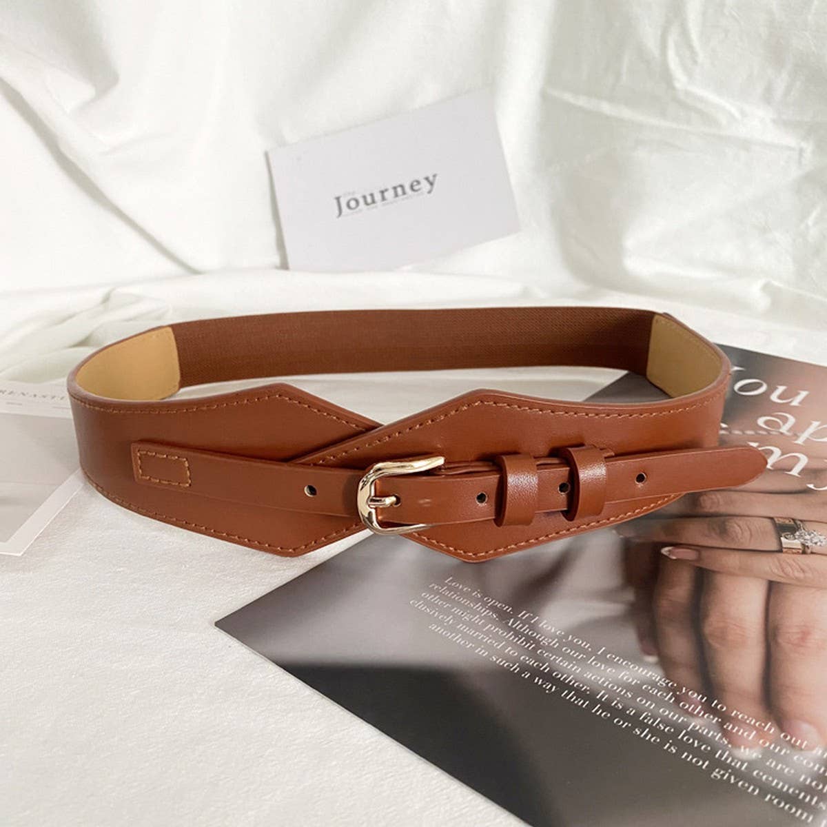 HIGHLY ELASTIC WIDE-BRIMMED FASHIONABLE BELT_CWABE0650