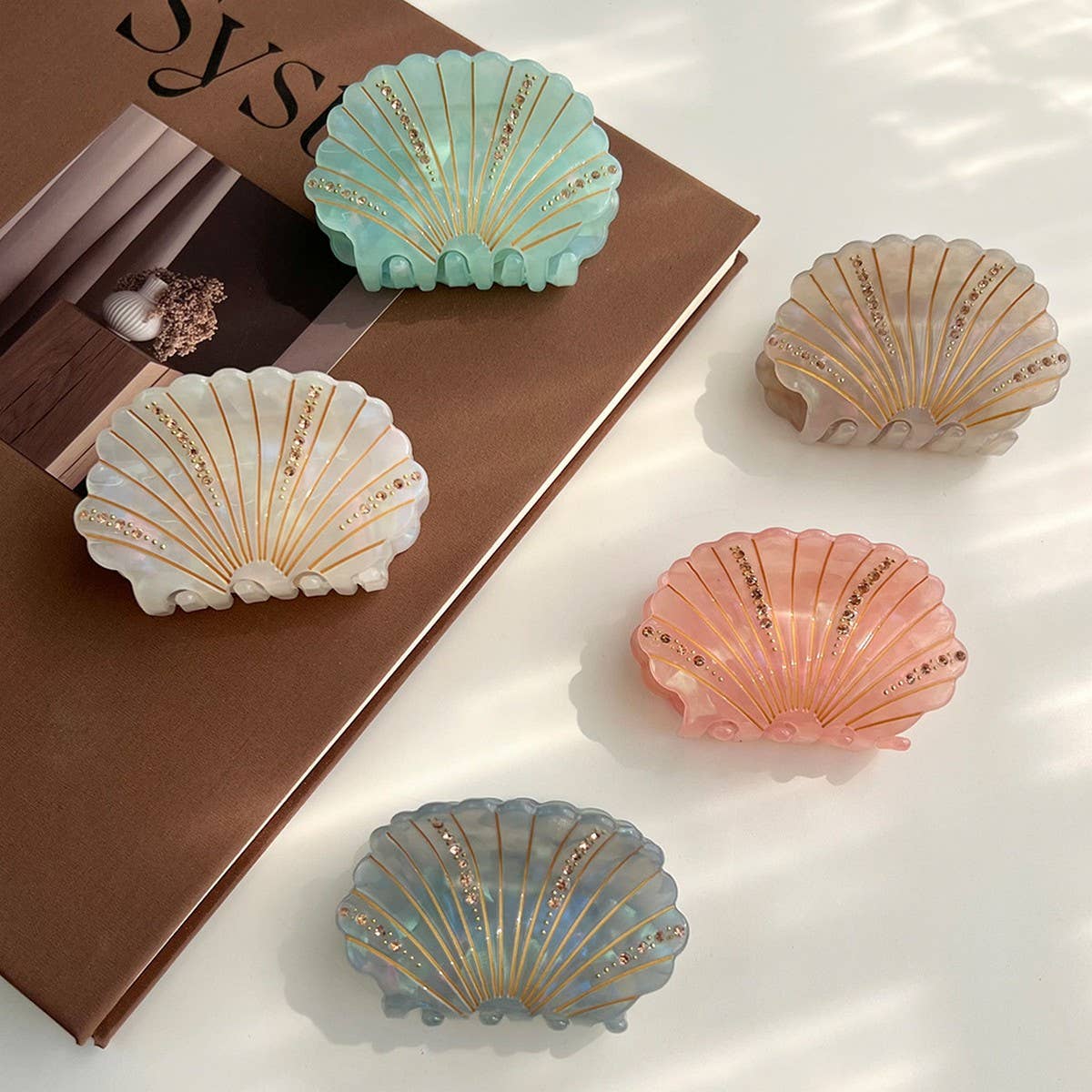 Shell Acetate Hair Claw - Ocean Chic Clip